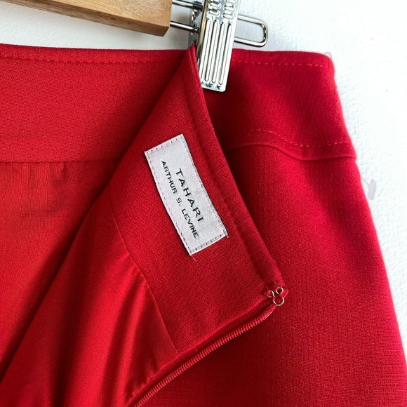 TAHARI Red Mini Skirt - Picture 6 of 6